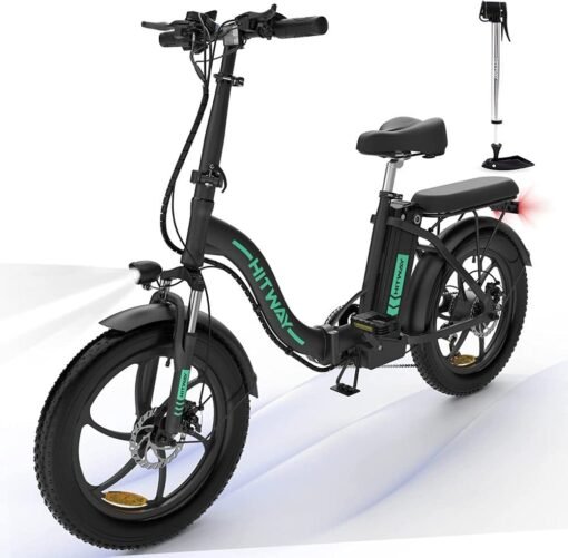 HITWAY Vélo Électrique 20" VTT Fat Bike Electrique Adulte Pliable-Batterie 36V/11.2Ah Moteur 250W-Max.Portée 35-90km-Shimano 7 Vitesses