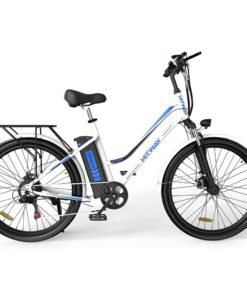 HITWAY 26” Vélo électrique,Vélo à assistance Shimano 7 Vitesses,E-Bike avec Batterie au Lithium Amovible 36V 11,2AH Ebike Blanc