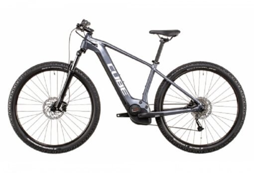 VTT Électrique Semi-Rigide Cube Reaction Hybrid Performance 500 Shimano Alivio 9V 500 Wh 29'' Gris Metallic 2022 – Image 2