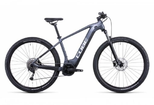 VTT Électrique Semi-Rigide Cube Reaction Hybrid Performance 500 Shimano Alivio 9V 500 Wh 29'' Gris Metallic 2022 – Image 3