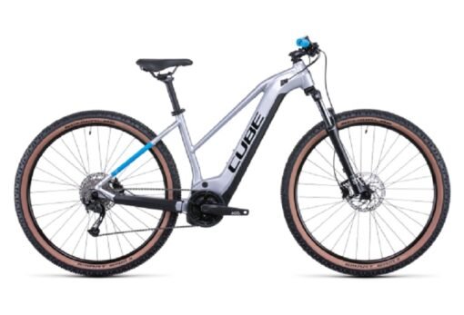 VTT Électrique Semi-Rigide Cube Reaction Hybrid Performance 500 Trapeze Shimano Alivio 9V 500 Wh 29'' Argent Polar 2022 – Image 4