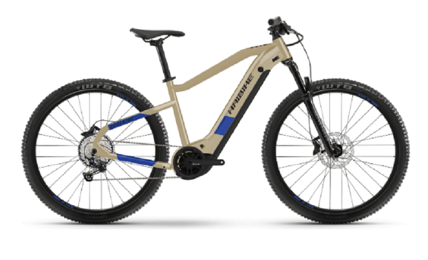 VTT Electrique Semi-Rigide Haibike HardNine 7 630Wh 29'' Shimano Deore 12V Beige Café / Bleu 2022