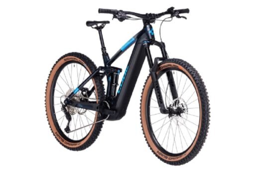 VTT Électrique Tout-Suspendu Cube Stereo Hybrid 140 HPC SLX 750 Shimano Deore/XT 12V 750 Wh 29'' Bleu Liquid 2023 – Image 4