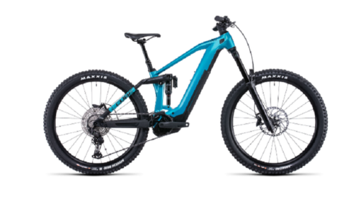 VTT Électrique Tout-Suspendu Cube Stereo Hybrid 160 HPC SL 625 27.5 Shimano Deore-XT 12V 625 Wh 27.5'' Bleu Aquamarine 2022