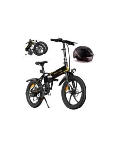 Vélo électrique pliable ADO A20+20 pouces 350W 36V10.4AH Noir avec casque