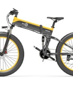 Bezior X1500 vélo électrique pliant 1500W 40km/h moteur 12.8AH Noir jaune