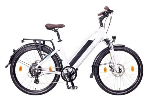 NCM Milano 28 vélo électrique, Urbain, blanc mat - Shimano - Batterie 624Wh 175-200 cm