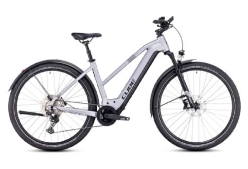 VTC Électrique Cube Nuride Hybrid EXC 625 Allroad Trapeze Shimano Deore 12V 625 Wh 29'' Argent Polar 2023