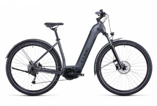 VTC Électrique Cube Nuride Hybrid Performance 625 Allroad Easy Entry Shimano Alivio 9V 625 Wh 700 mm Gris Graphite 2022