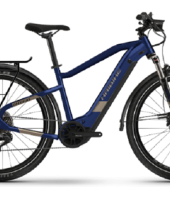 VTC Électrique Haibike Trekking 7 i630Wh Shimano Deore M5100 11V Bleu Marine / Beige Sable 2022