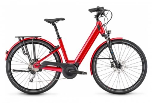 VTC Électrique Moustache Samedi 28.5 Open Shimano Deore 10V 2021 Rouge Métal