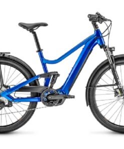 VTC Électrique Tout-Suspendu Moustache Samedi 27 Xroad FS 3 Shimano Deore 10V 500 Wh 27.5'' Bleu 2023