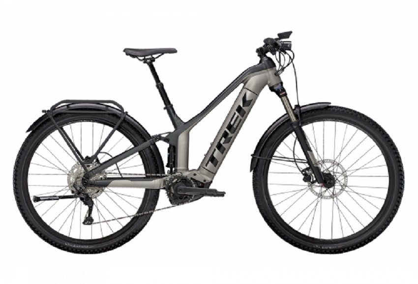 VTC Électrique Tout-Suspendu Trek Powerfly FS 4 Shimano Deore 10V 625 Wh 27.5'' Gris / Noir 2023