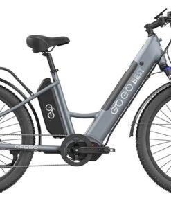 VTC électrique Gogobest GF850 500W 26" avec Moteur Central 32 km/h 130km 10.4Ah Gris