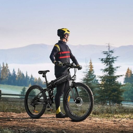 VTT Électrique Pliable Samebike LO26-II 500W 26" avec Roue à Rayons 10Ah 35km/h 80km Noir – Image 13