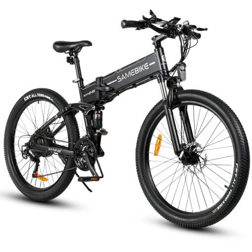 VTT Électrique Pliable Samebike LO26-II 500W 26" avec Roue à Rayons 10Ah 35km/h 80km Noir – Image 2
