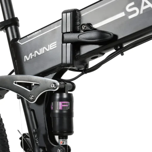 VTT Électrique Pliable Samebike LO26-II 500W 26" avec Roue à Rayons 10Ah 35km/h 80km Noir – Image 9