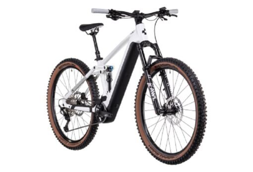 VTT Électrique Tout-Suspendu Cube Stereo Hybrid 120 SL 750 29 Shimano Deore/XT 12V 750 Wh 29'' Blanc 2022 – Image 2