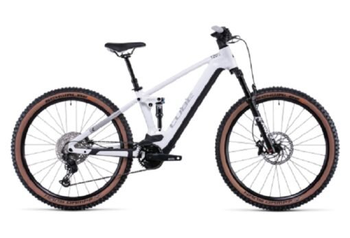VTT Électrique Tout-Suspendu Cube Stereo Hybrid 120 SL 750 29 Shimano Deore/XT 12V 750 Wh 29'' Blanc 2022