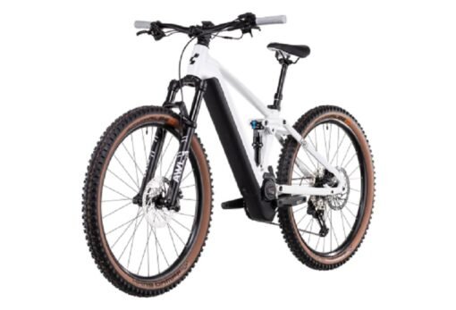 VTT Électrique Tout-Suspendu Cube Stereo Hybrid 120 SL 750 29 Shimano Deore/XT 12V 750 Wh 29'' Blanc 2022 – Image 3