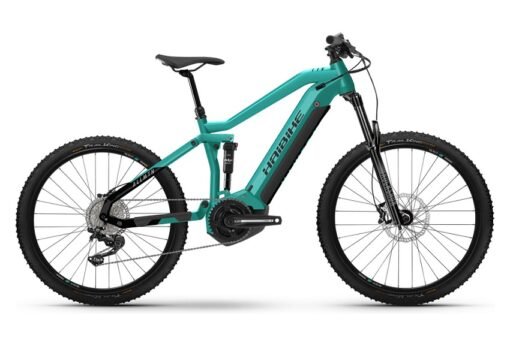 VTT Électrique Tout-Suspendu Haibike AllMtn 1 Shimano Deore 11V 630 Wh 29'' / 27.5'' Turquoise Noir 2022