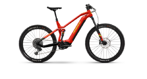 VTT Électrique Tout-Suspendu Haibike AllMtn 7 Sram GX Eagle 12V 750 Wh 29'' / 27.5'' Rouge / Jaune Fluo 2022