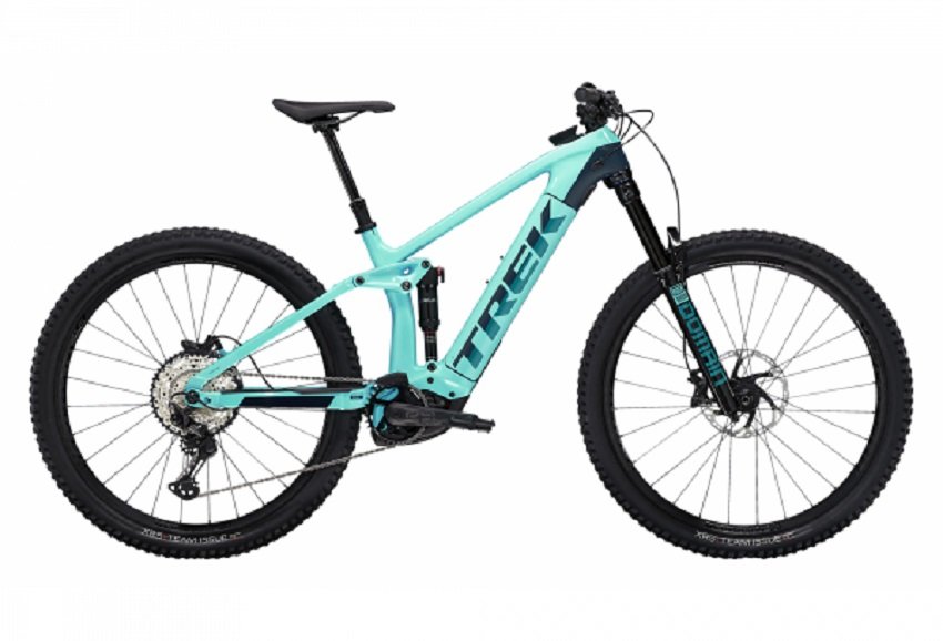 VTT Électrique Tout-Suspendu Trek Rail 9.7 Shimano SLX XT 12V 625 Wh 29'' Vert Miami 2023