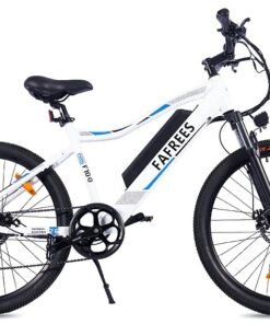 VTT électrique 26'' Fafrees F100 Vitesse max 33km/h 48V 11.6Ah Moteur 350W blanc