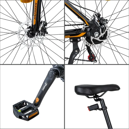 VTT électrique Fafrees Hailong One 250W 26" 10Ah 25km/h 90km Blanc rouge – Image 2