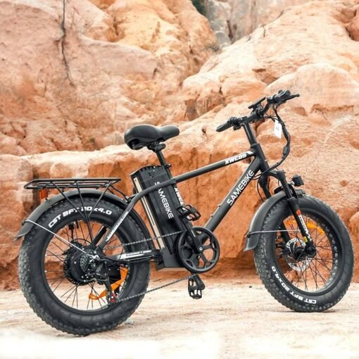 VTT électrique Fat Bike Samebike XWC05 750W 20'' 13Ah 25km/h 80km Rouge – Image 4