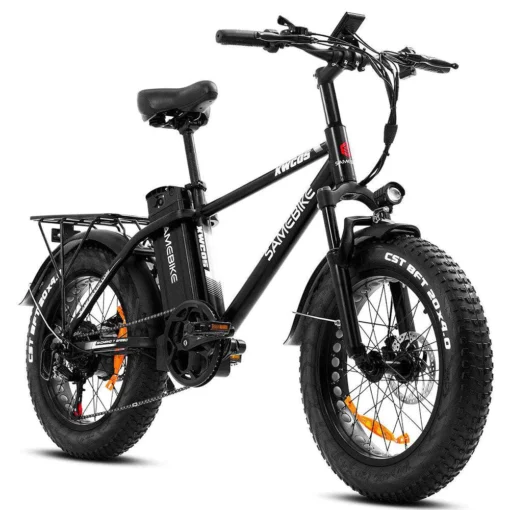 VTT électrique Fat Bike Samebike XWC05 750W 20'' 13Ah 25km/h 80km Rouge – Image 3