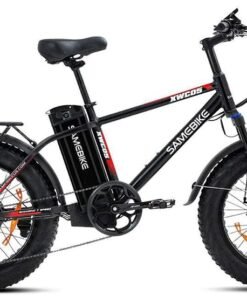 VTT électrique Fat Bike Samebike XWC05 750W 20'' 13Ah 25km/h 80km Rouge