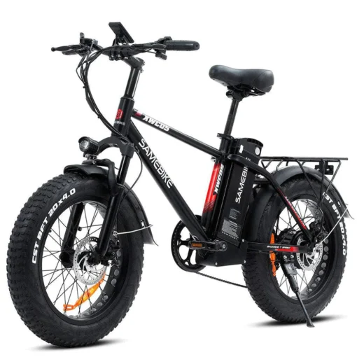 VTT électrique Fat Bike Samebike XWC05 750W 20'' 13Ah 25km/h 80km Rouge – Image 5