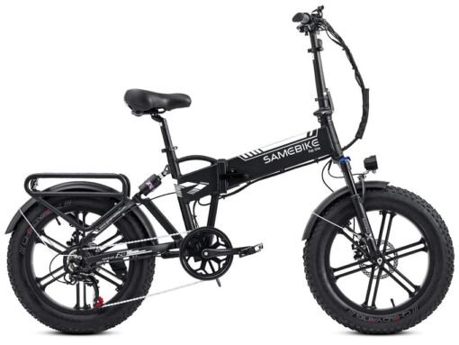 VTT électrique pliant Samebike XWLX09 500W 25km/h 80km Fat Bike Noir