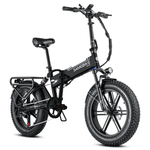VTT électrique pliant Samebike XWLX09 500W 25km/h 80km Fat Bike Noir – Image 4
