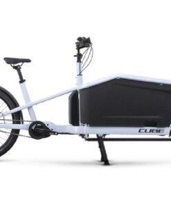Vélo Cargo Électrique Cube Cargo Dual Hybrid 1000 Enviolo Cargo 1000 Wh 20-27.5'' BLANC Flash 2022.