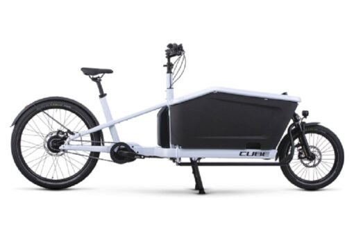 Vélo Cargo Électrique Cube Cargo Dual Hybrid 1000 Enviolo Cargo 1000 Wh 20-27.5'' BLANC Flash 2022.
