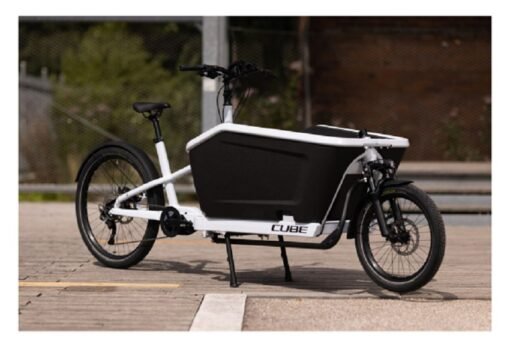 Vélo Cargo Électrique Cube Cargo Dual Hybrid 1000 Enviolo Cargo 1000 Wh 20-27.5'' BLANC Flash 2022. – Image 2