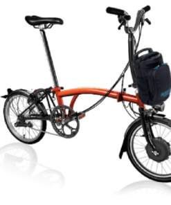 Vélo Pliant Électrique Brompton C-Line Explore Guidon Medium 2022 300 Wh Flame lacquer