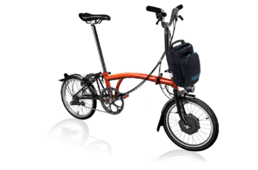Vélo Pliant Électrique Brompton C-Line Explore Guidon Medium 2022 300 Wh Flame lacquer