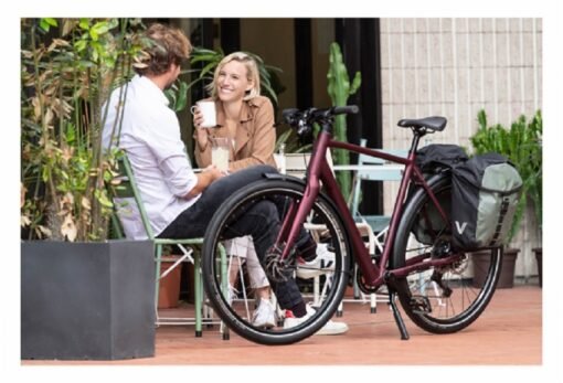 Vélo de Fitness Électrique Winora E-Flitzer Shimano Deore 10V 250 Wh 27.5'' Rouge Cherry 2022 – Image 2
