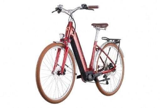 Vélo de Ville Électrique Cube Ella Ride Hybrid 500 Easy Entry Shimano Deore 10V 500 Wh 700 mm Rouge Auburn Salmon 2022 – Image 2