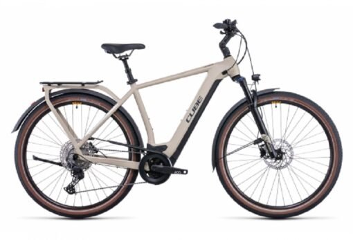 Vélo de Ville Électrique Cube Kathmandu Hybrid Pro 625 Shimano Deore 11V 625 Wh 700 mm Beige Desert 2022