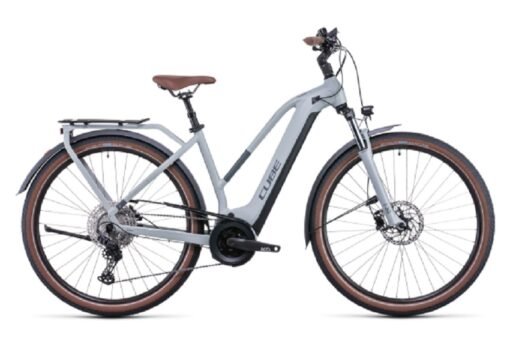 Vélo de Ville Électrique Cube Touring Hybrid Pro 625 Trapeze Shimano Deore 11V 625 Wh 700 mm Gris Lunar 2022