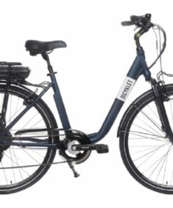 Vélo de Ville Électrique Mixte Bicyklet Claude Shimano Tourney 7V 500 Wh 700 mm Bleu Nuit Mat