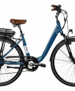 Vélo de Ville Électrique Mixte Bicyklet Claude Shimano Tourney 7V 500 Wh 700 mm Turquoise Marron