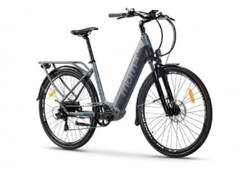 Vélo de Ville Electrique Moma Bikes Ebike-28 Shimano 7V Batterie 624Wh Gris Noir – Image 2
