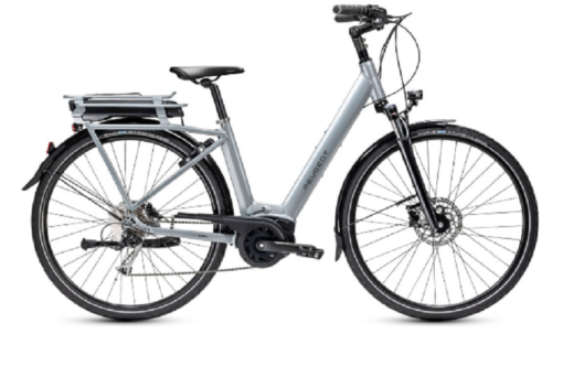 Vélo de Ville Électrique Peugeot eC01 D9 Plus Shimano Alivio 9V 500 Wh Gris Clair 2022