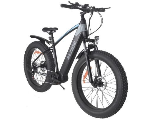 Vélo de ville électrique Bezior XF800 500W Batterie 48V 13Ah noir bleu