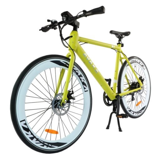Vélo électrique AVAKA R1 250W 36V 9AH avec dérailleur à 7 vitesses-jaune – Image 3